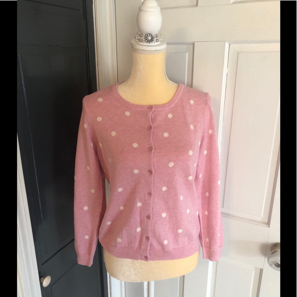 Host Pick! NWT Talbots Petite Polkadot Cardigan!